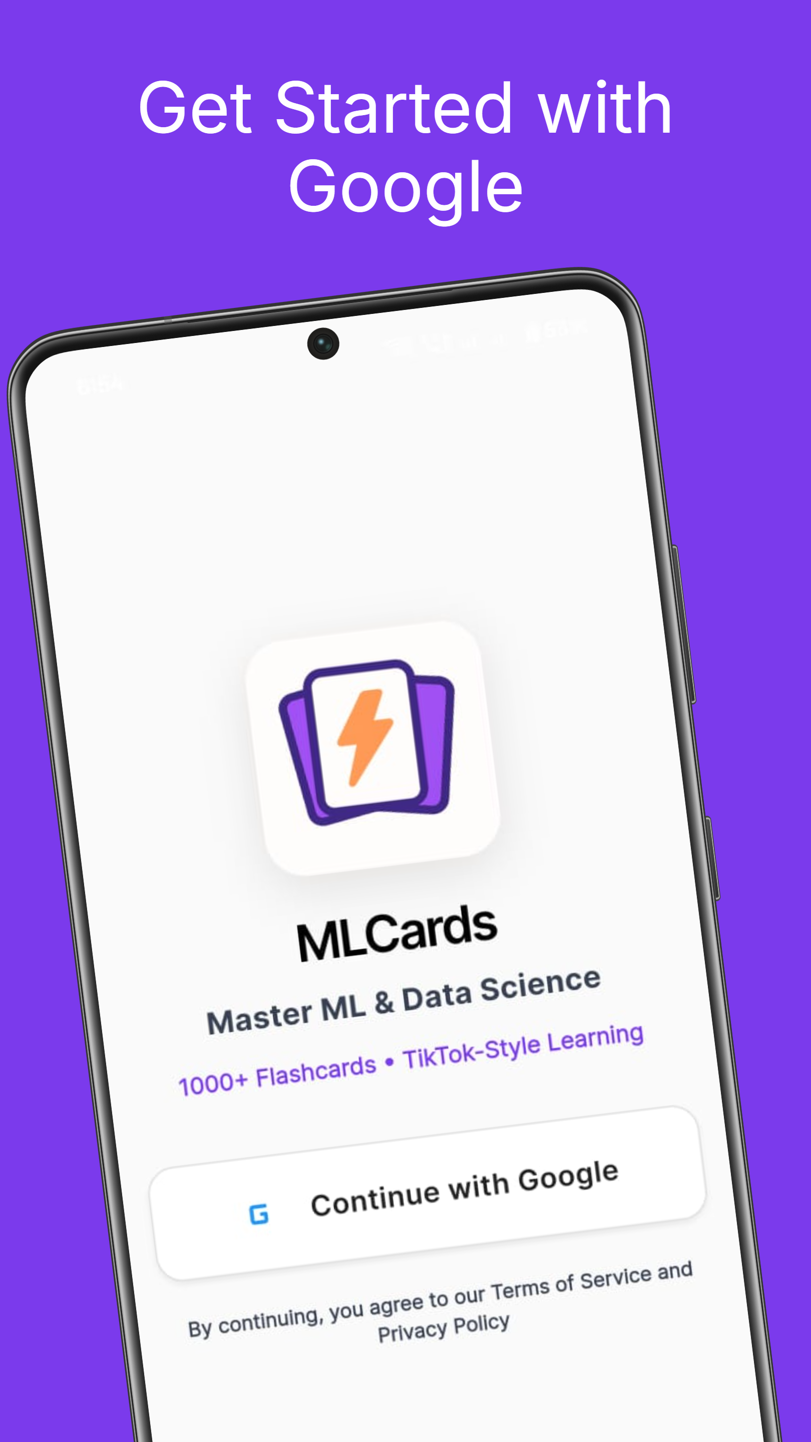 MLCards App - Get Started with Google